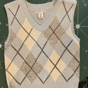 Argyle knit sweater vest